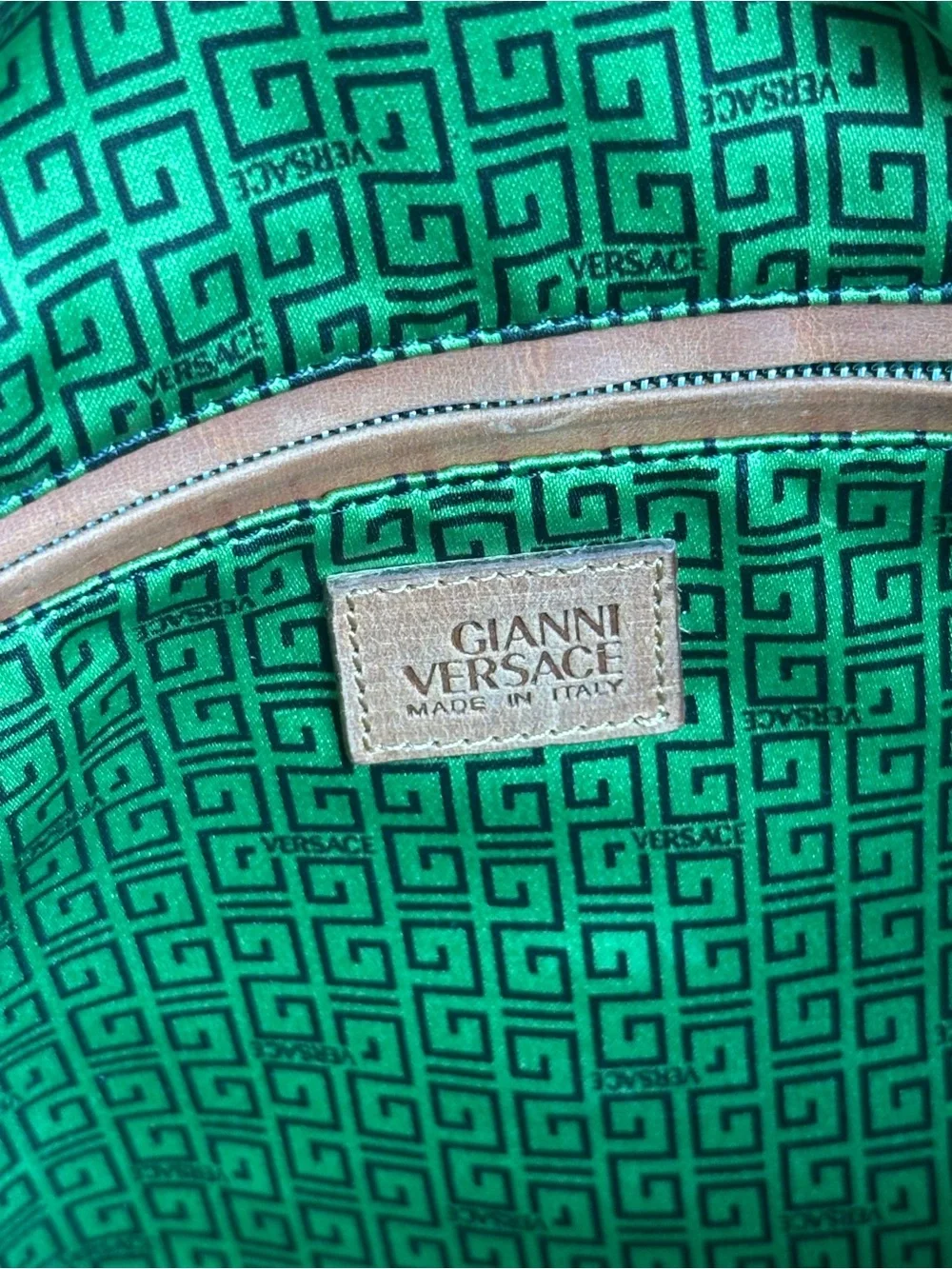 Gianni Versace Patchwork Panel Leather Bag